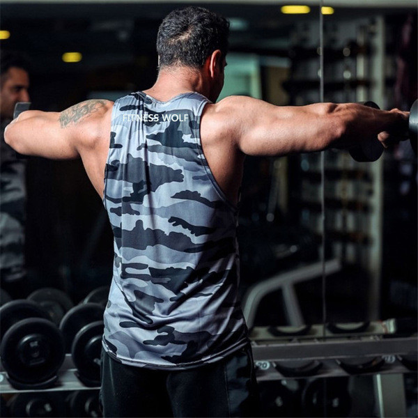 Férfi sportmellény négy színben felirattal