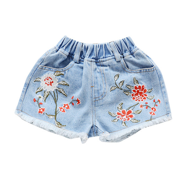 Gyerek rövidnadrág hímzéssel lányoknak
