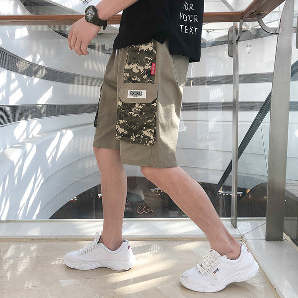 Modern férfi rövidnadrág terepszínű mintával, két színben