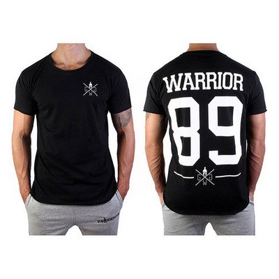 Modern férfi póló fekete és zöld színben, rátéttel