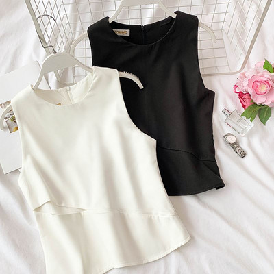 Modern női felső O-nyakkal, három színben