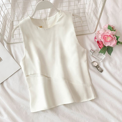 Modern női felső O-nyakkal, három színben