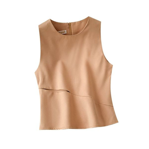 Modern női felső O-nyakkal, három színben