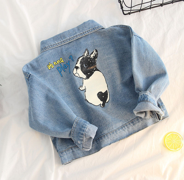 Új modell gyerekkabát lányoknak kék színben