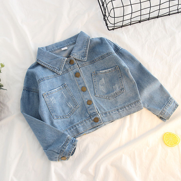 Új modell gyerekkabát lányoknak kék színben