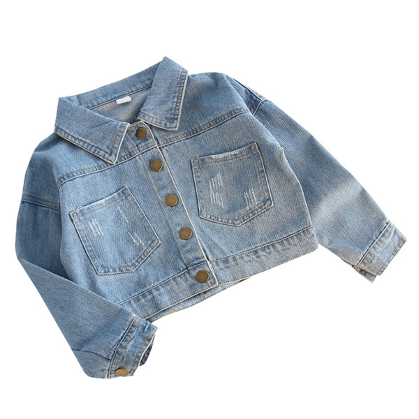 Új modell gyerekkabát lányoknak kék színben