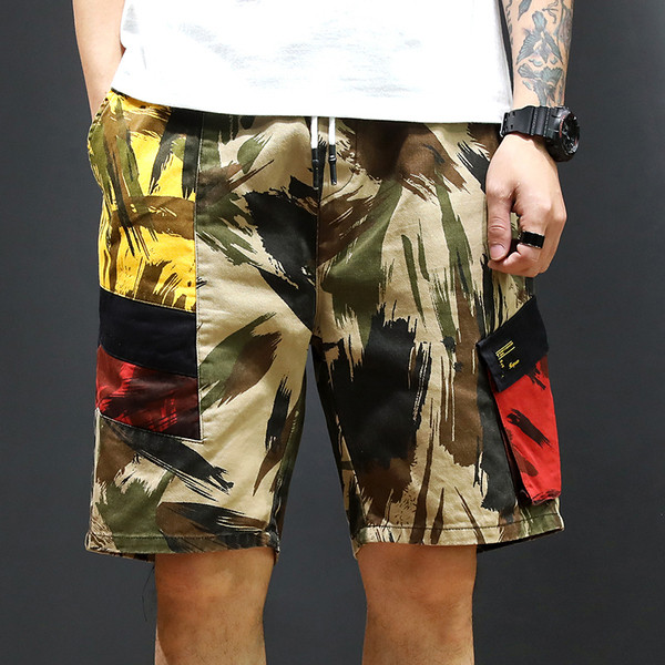 Modern férfi rövidnadrág zsebekkel, két színben