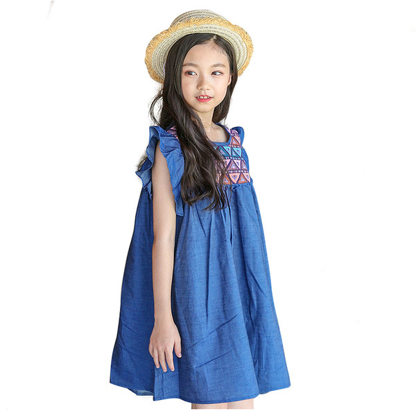 Kivágott kék gyerekruha lányoknak