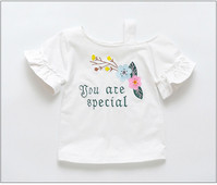 Gyermek póló lányoknak két színben hímzéssel