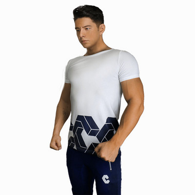 Aktuális férfi póló fekete-fehér színben