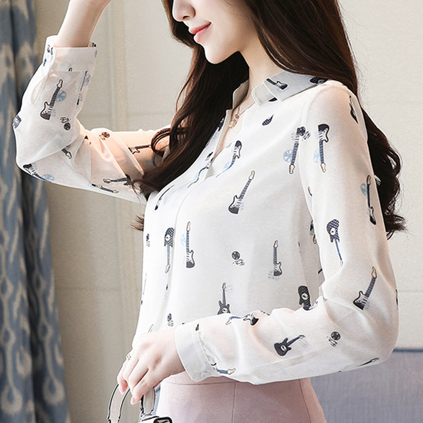 Modern női ing hosszú ujjal és V-nyakú két színben