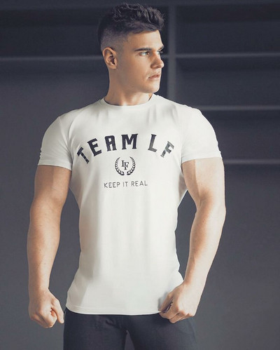 Modern póló két színben felirattal