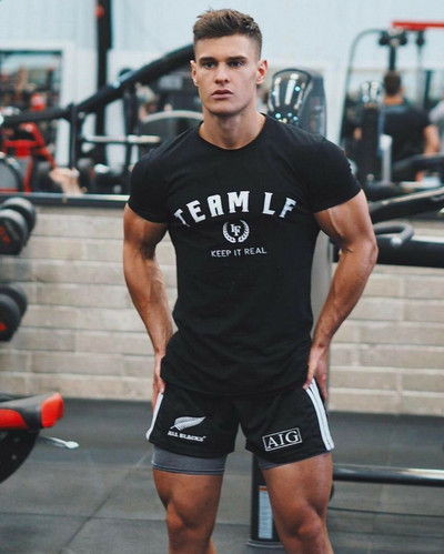 Modern póló két színben felirattal