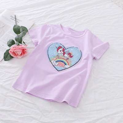 Πολύχρωμο παιδικό μπλουζάκι για κορίτσια σε διάφορα χρώματα