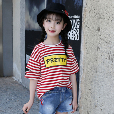 Csíkos gyerek póló két színben lányoknak