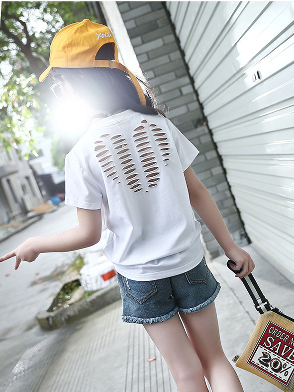 Modern gyerek póló két színben lányoknak