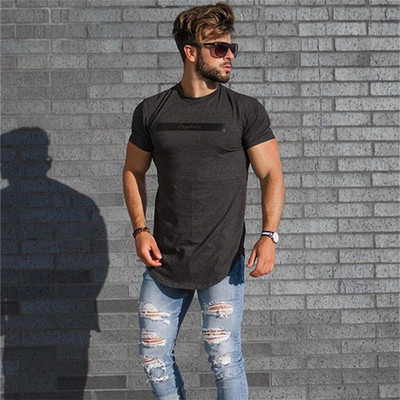 Modern férfi póló három színben - aszimmetrikus modell