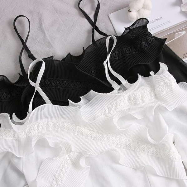 Bluză de damă modernă în alb și negru - model scurt