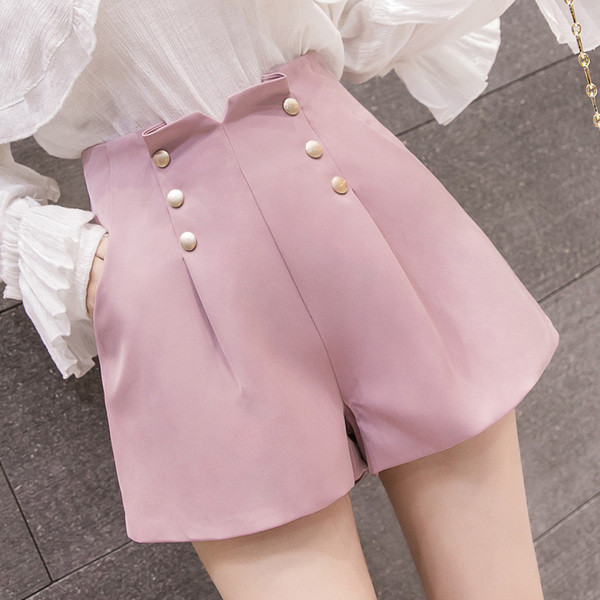 Elegáns női rövidnadrág fém díszítéssel, négy színben