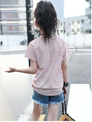 Gyermek póló lányoknak rátéttel - két színben