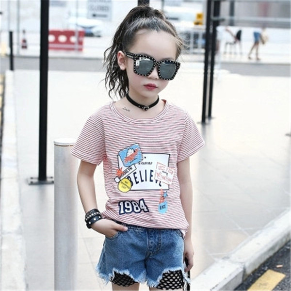 Gyermek póló lányoknak rátéttel - két színben