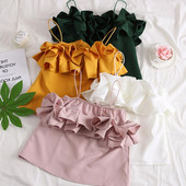 Modern női felső, vékony pántokkal, négy színben