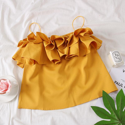 Modern női felső, vékony pántokkal, négy színben