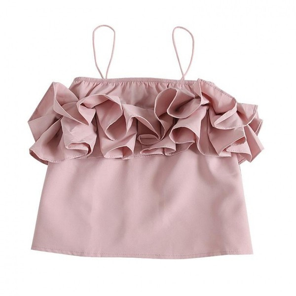 Modern női felső, vékony pántokkal, négy színben