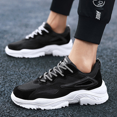 Alkalmi férfi tornacipő vastag talppal, három színben