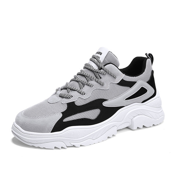 Alkalmi férfi tornacipő vastag talppal, három színben