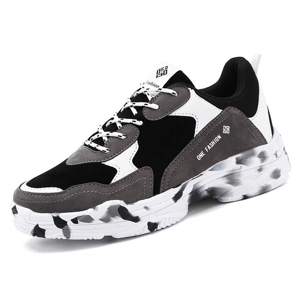 Stílusos férfi tornacipő vastag talppal, három színben