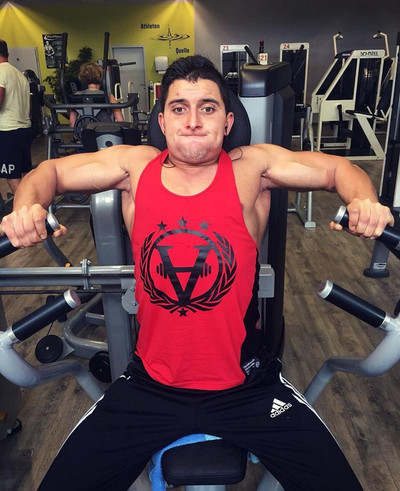 Sport-alkalmi férfi felső, két színben rátéttel