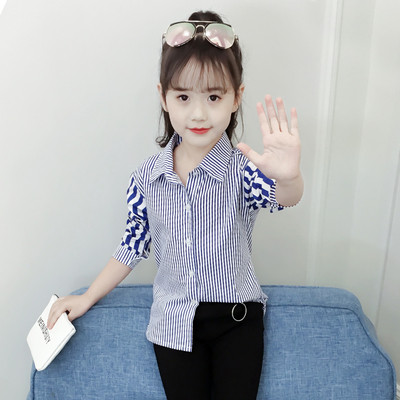 Stílusos gyerek ing két színben lányoknak