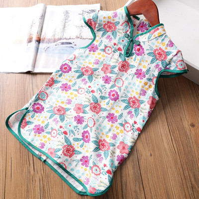 Lezser gyerekruha virágos motívumokkal, két színben