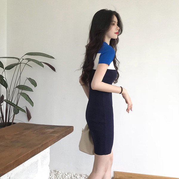 Sport-alkalmi női ruha rövid ujjal