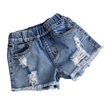 Детски къси панталони с разкъсани мотиви-за момичета