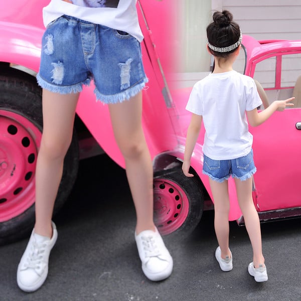 Gyerek rövidnadrág szakadt motívumokkal - lányoknak