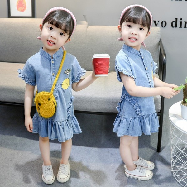 Alkalmi gyerekruha lányoknak kék színben