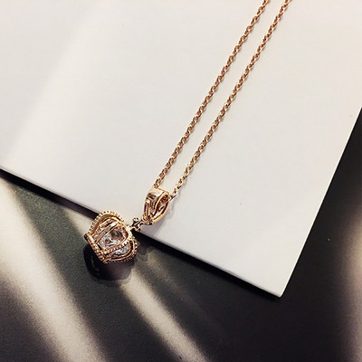 Női nyaklánc két színben díszítő kövekkel