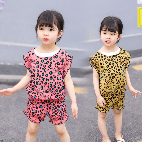 Két részből álló gyerekkészlet sárga és rózsaszín színben