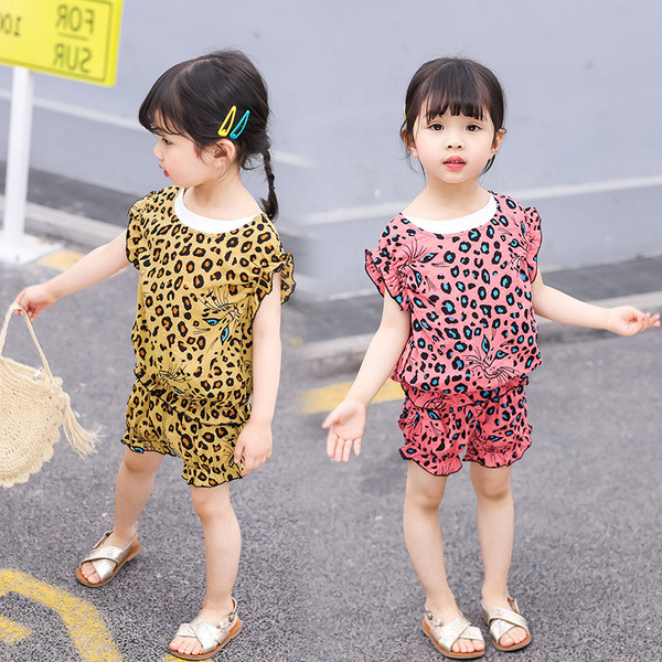 Két részből álló gyerekkészlet sárga és rózsaszín színben