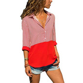 Női blúz több színben és felső részén csíkos plusz maxi méretekben