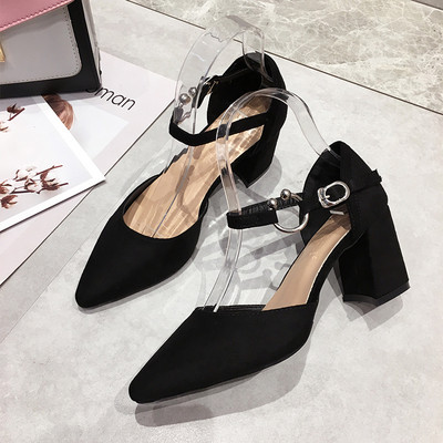 Stílusos női magas sarkú cipő öko velúrból, két színben