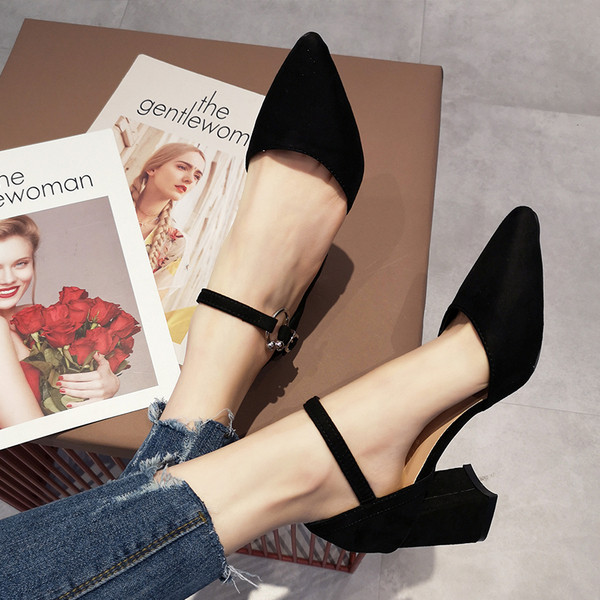 Stílusos női magas sarkú cipő öko velúrból, két színben