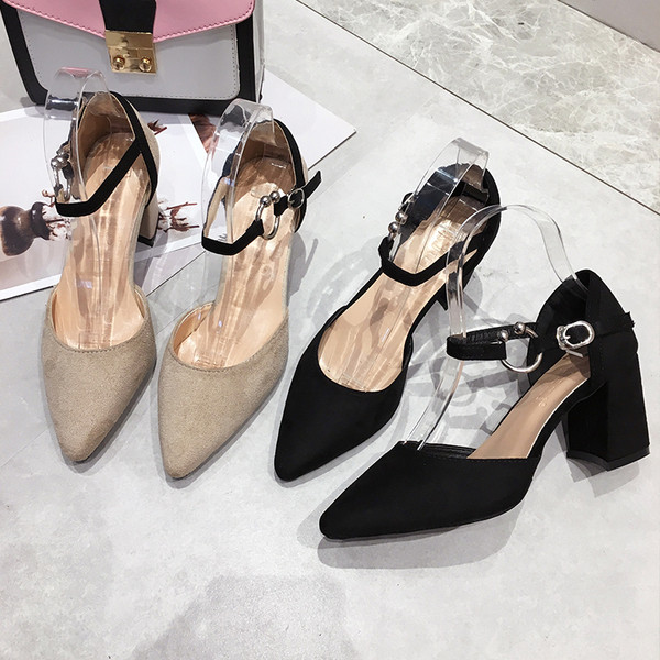 Stílusos női magas sarkú cipő öko velúrból, két színben