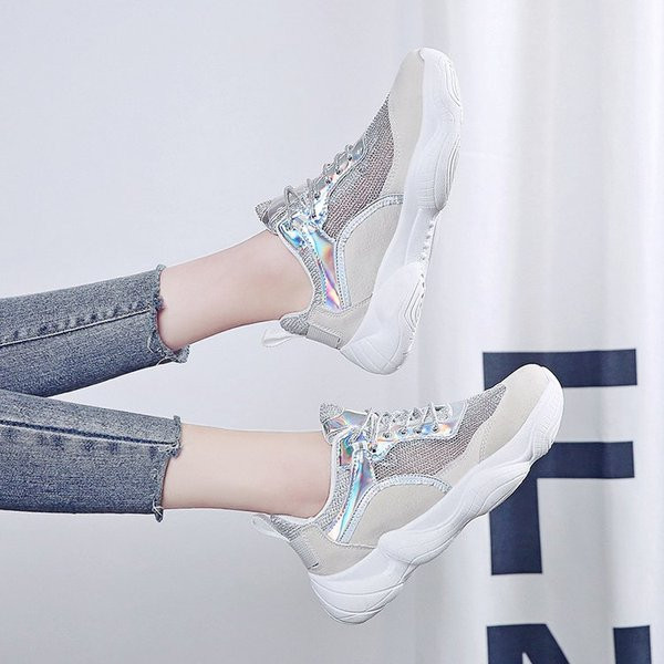 Tenisi casual dama din piele ecologica in doua culori