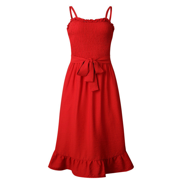 Alkalmi női ruha vékony pántokkal, három színben