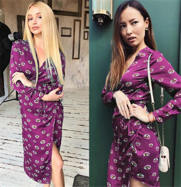 Modern női ruha V-nyakú és fűzős négy színben