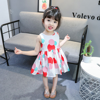 Μοντέρνο παιδικό φόρεμα με κορδέλα - δύο χρώματα