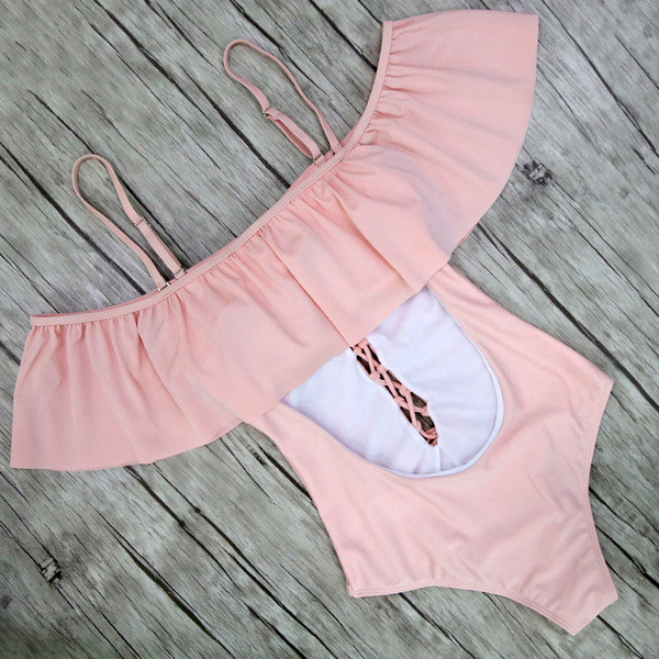 Modern női fürdőruha több színben, nyakkendővel